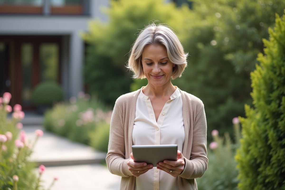 Femme vérifiant une déclaration d