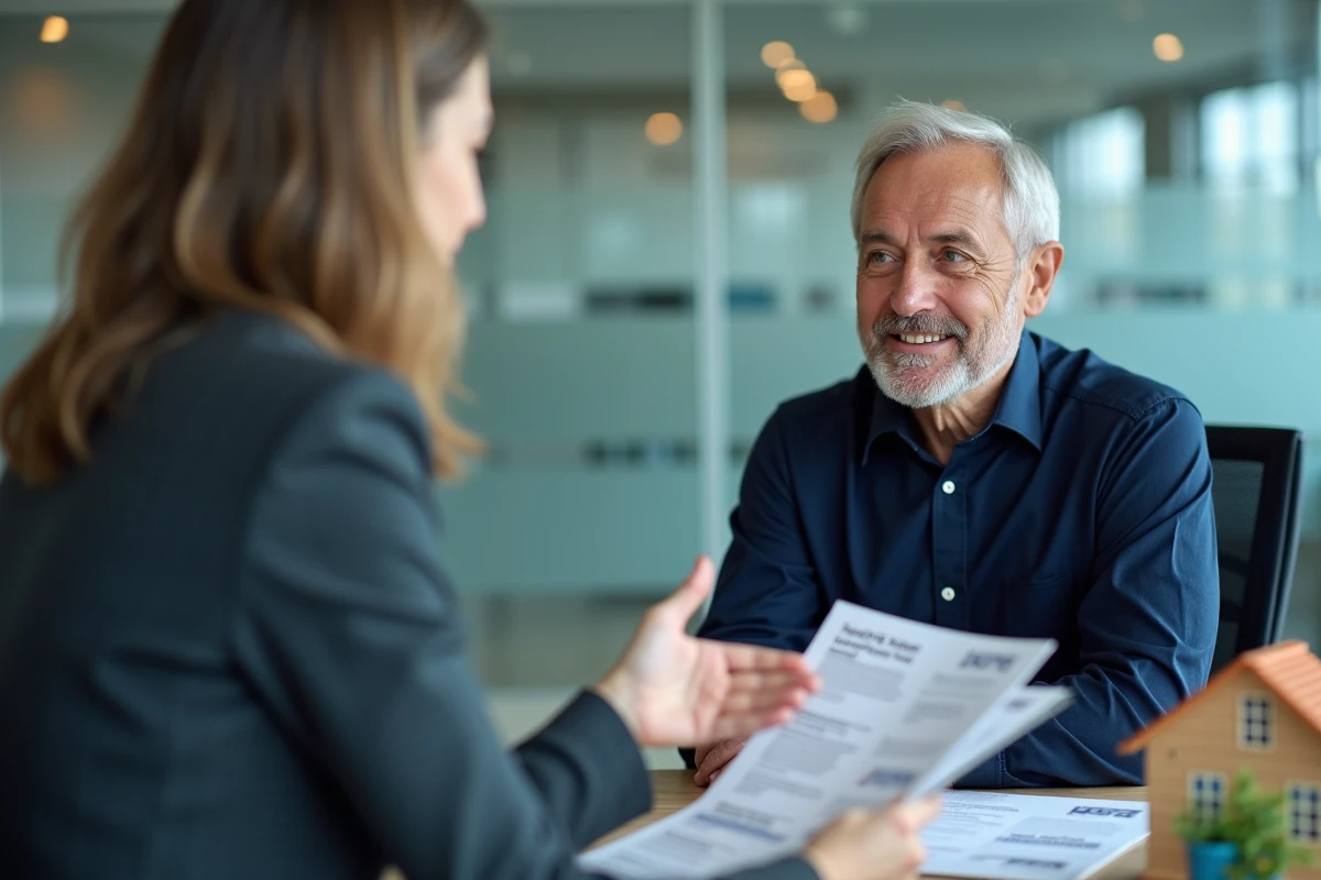 Client en réunion avec un conseiller bancaire pour choisir entre un PEL classique et un Quadretto